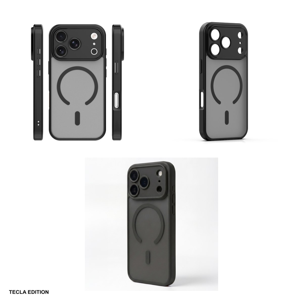 Husa Mag Matt pentru Apple iPhone 17 Pro Max, Carcasa magnetica, Negru [4]