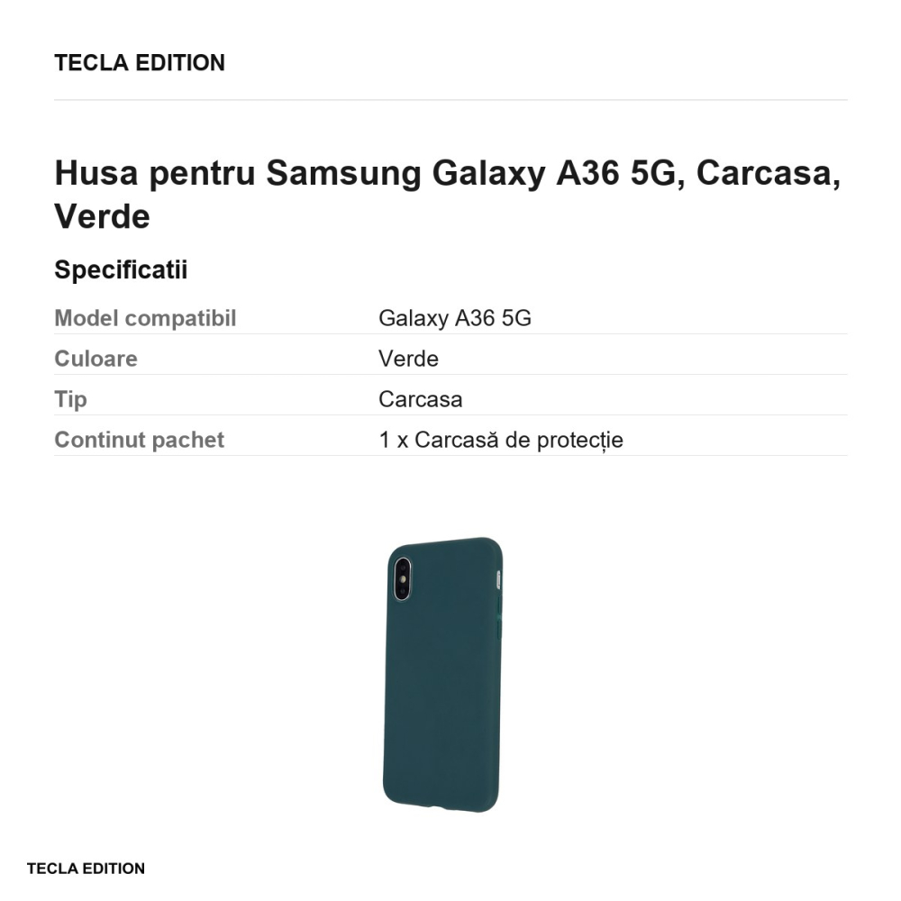 Husa Matt TPU forest pentru Samsung Galaxy A36 5G, Carcasa, Verde [3]