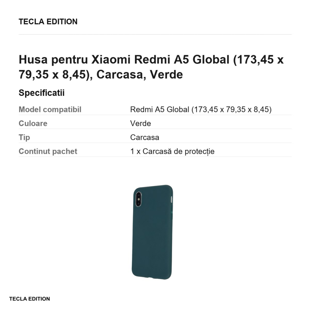 Husa Matt TPU forest pentru Xiaomi Redmi A5 Global, Carcasa, Verde [3]