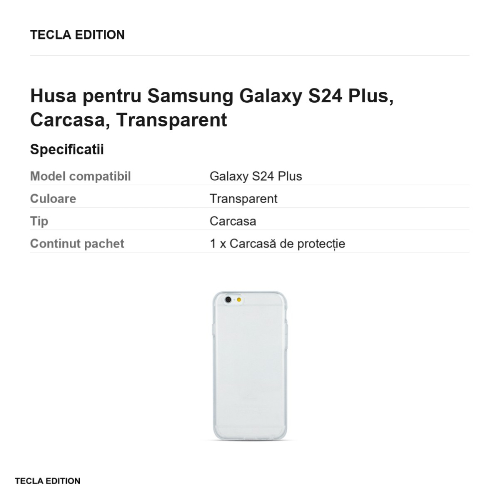 Husa Mercury Clear Jelly pentru Samsung Galaxy S24 Plus, Carcasa, Transparent [3]