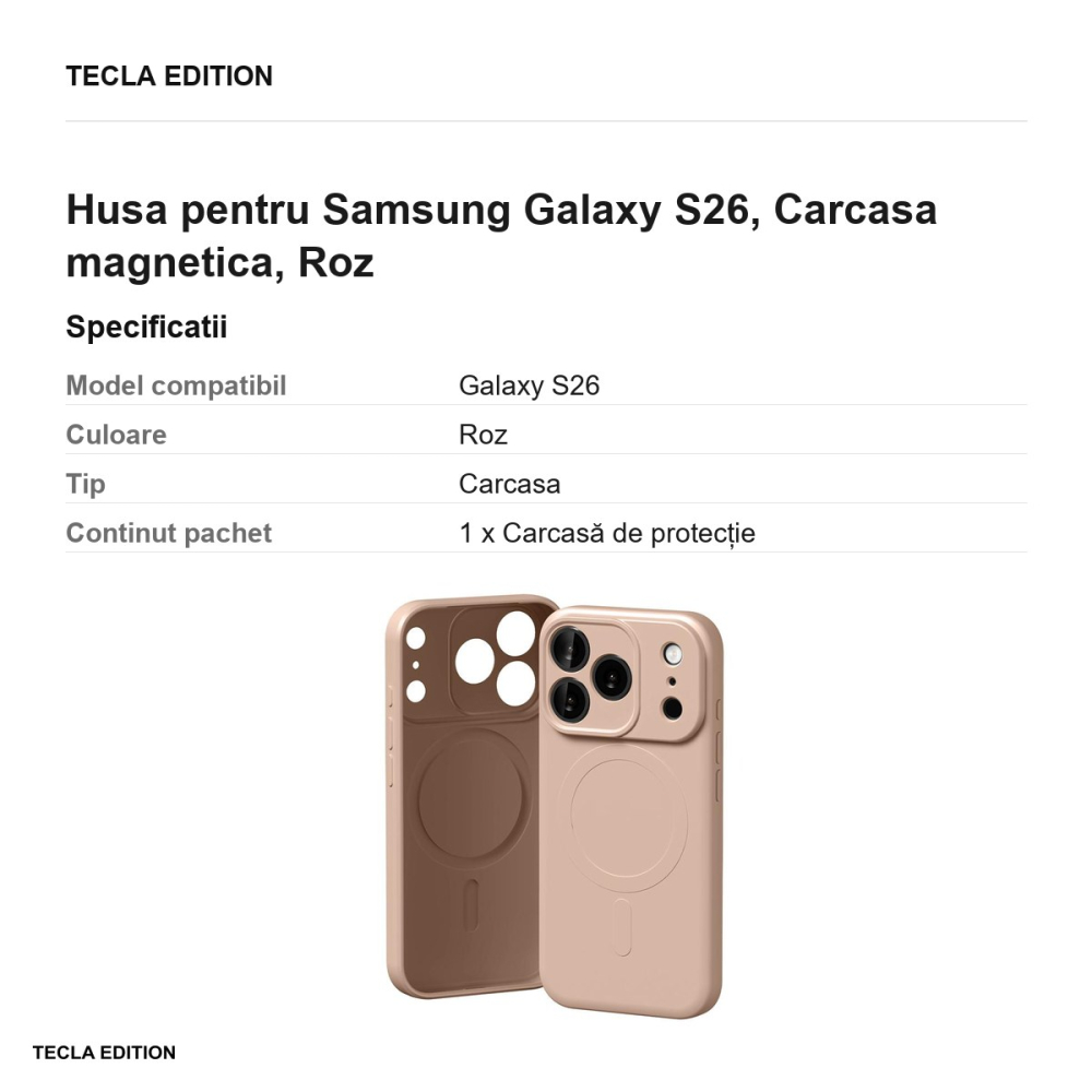 Husa Mercury Semi-Silicon Sand pentru Samsung Galaxy S26, Carcasa magnetica, Roz [3]