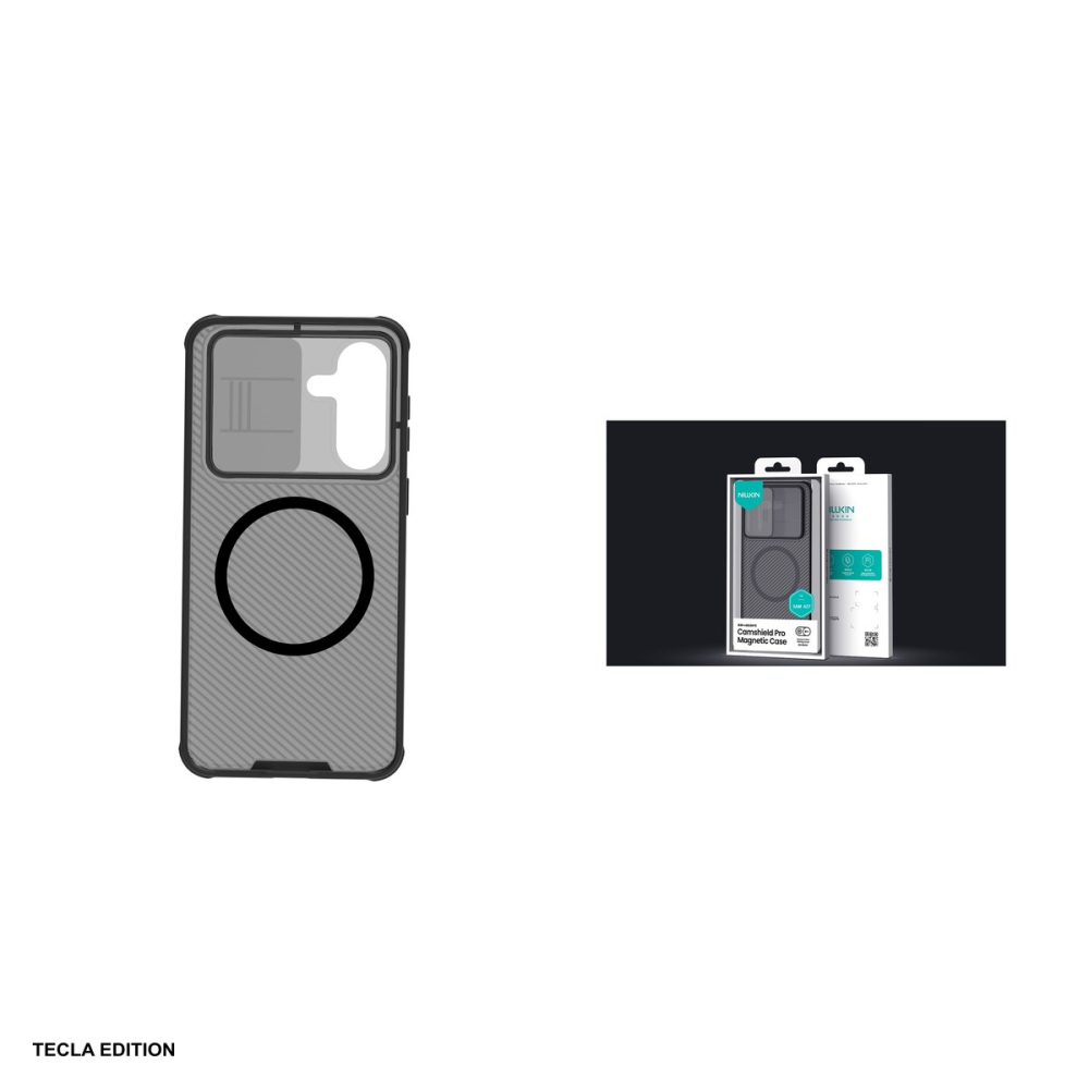 Husa Nillkin CamShield Pro Magnetic pentru Samsung Galaxy A57 5G, Carcasa magnetica, Negru transparent [5]