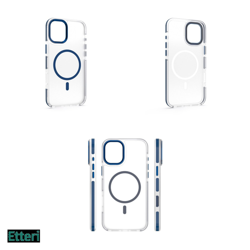 Husa Etteri Icy Mag pentru Apple iPhone 16, Carcasa magnetica, Albastru [4]