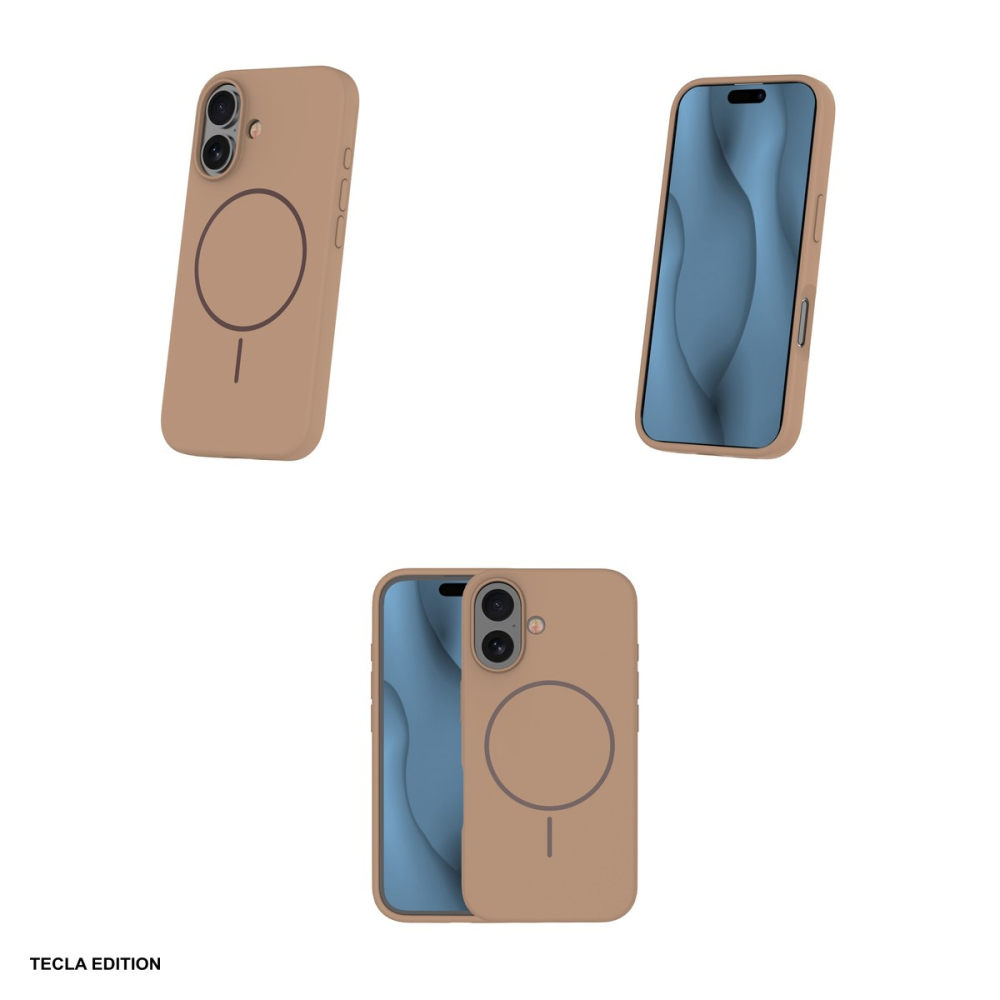 Husa Silicone Thin Mag pentru Apple iPhone 16, Carcasa magnetica, Maro [4]