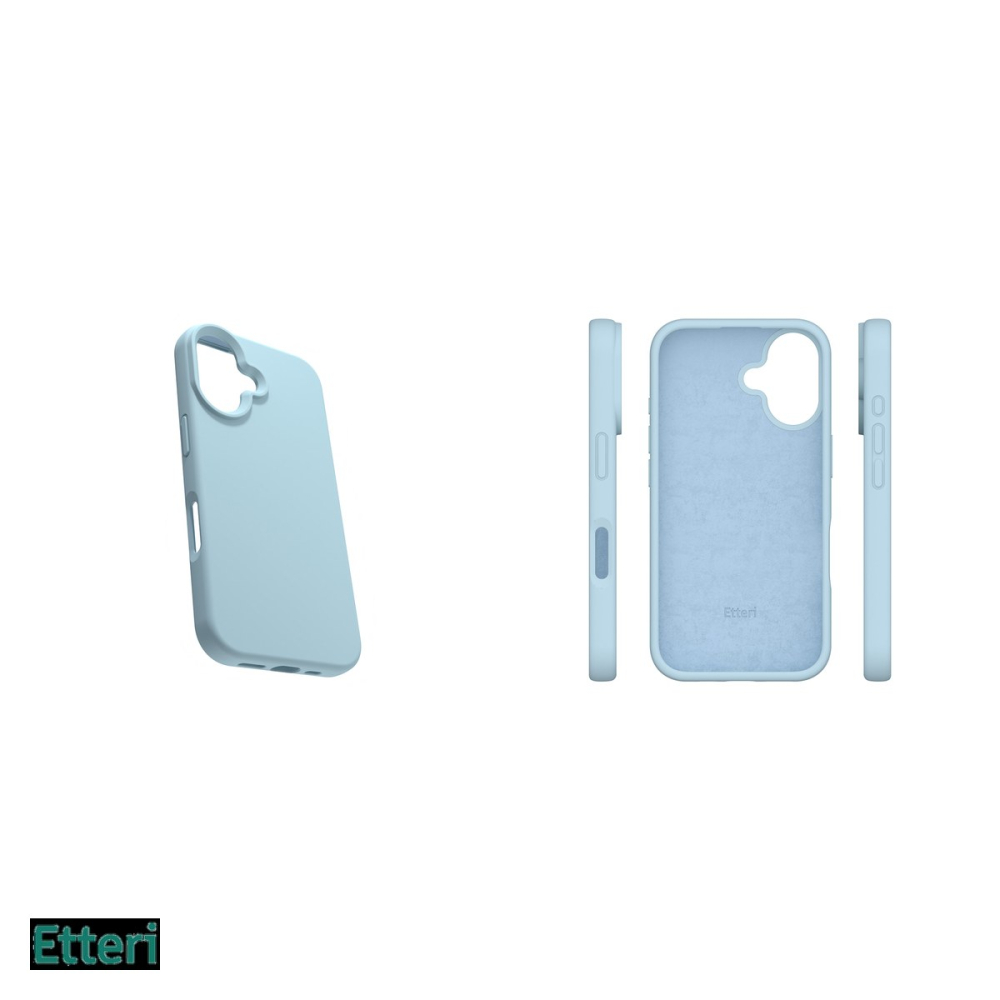 Husa Etteri Silicone pentru Apple iPhone 16 Plus, Carcasa, Albastru [5]