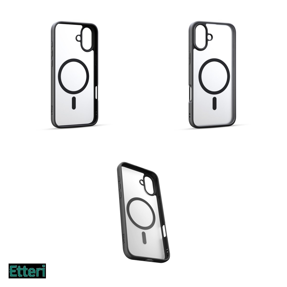 Husa Etteri Matt Mag pentru Apple iPhone 16 Plus, Carcasa magnetica, Negru [4]