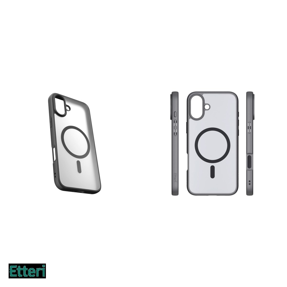 Husa Etteri Matt Mag pentru Apple iPhone 16 Plus, Carcasa magnetica, Negru [5]