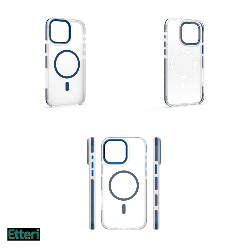 Husa Etteri Icy Mag pentru Apple iPhone 16 Pro, Carcasa magnetica, Albastru [4]