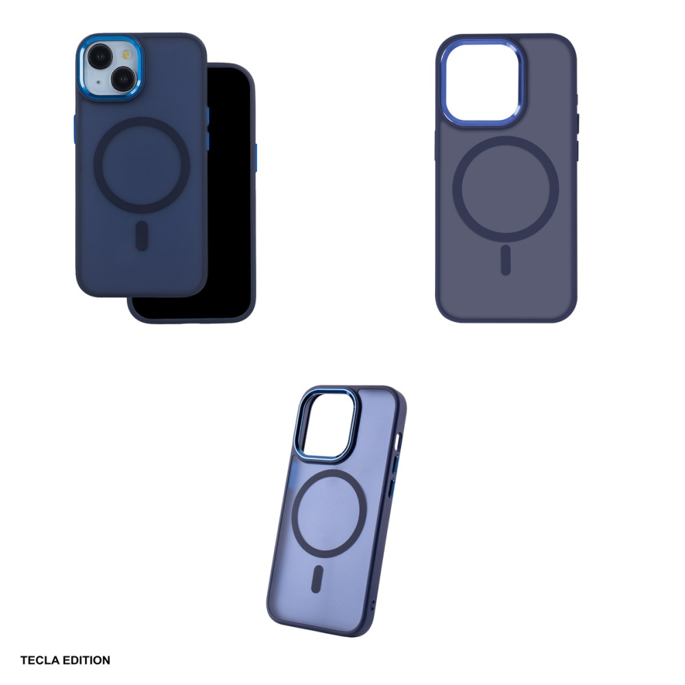Husa Frozen Mag pentru Apple iPhone 16 Pro, Carcasa magnetica, Albastru [4]