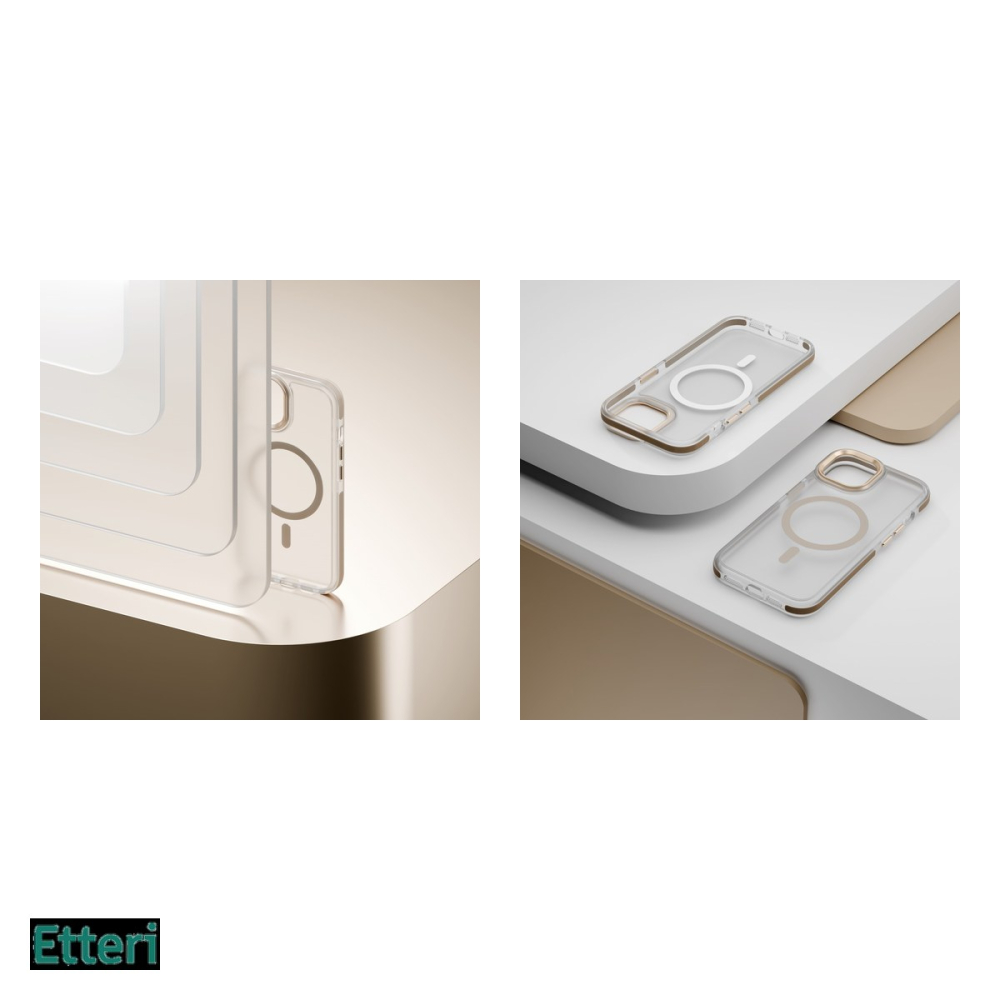 Husa Etteri Icy Mag pentru Apple iPhone 16 Pro, Carcasa magnetica, Auriu [5]
