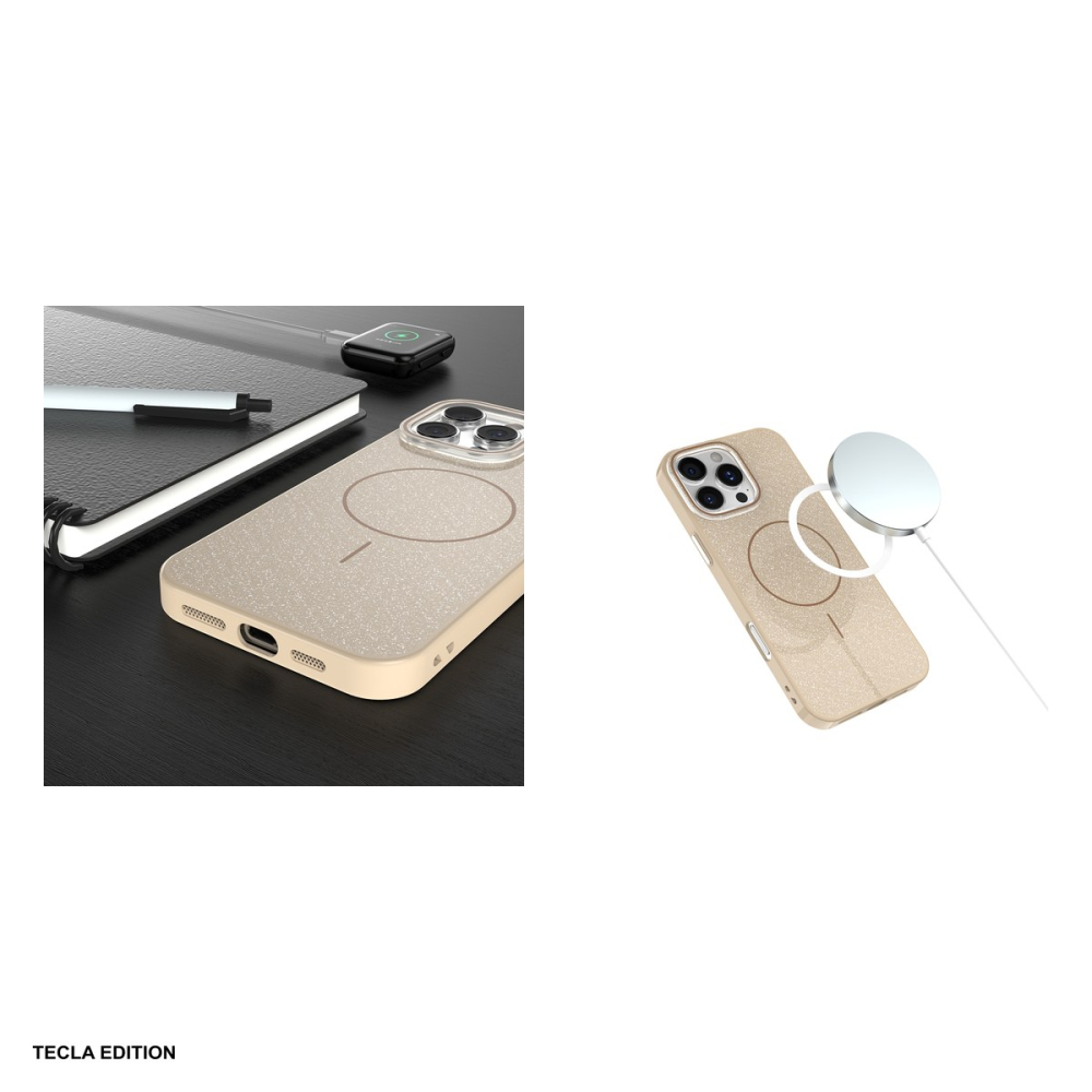Husa Glitter Thin Mag pentru Apple iPhone 16 Pro, Carcasa magnetica, Maro [5]