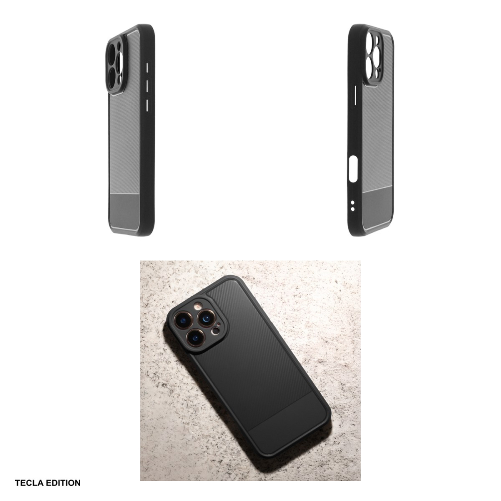 Husa Simple Carbon pentru Apple iPhone 16 Pro, Carcasa, Negru [4]