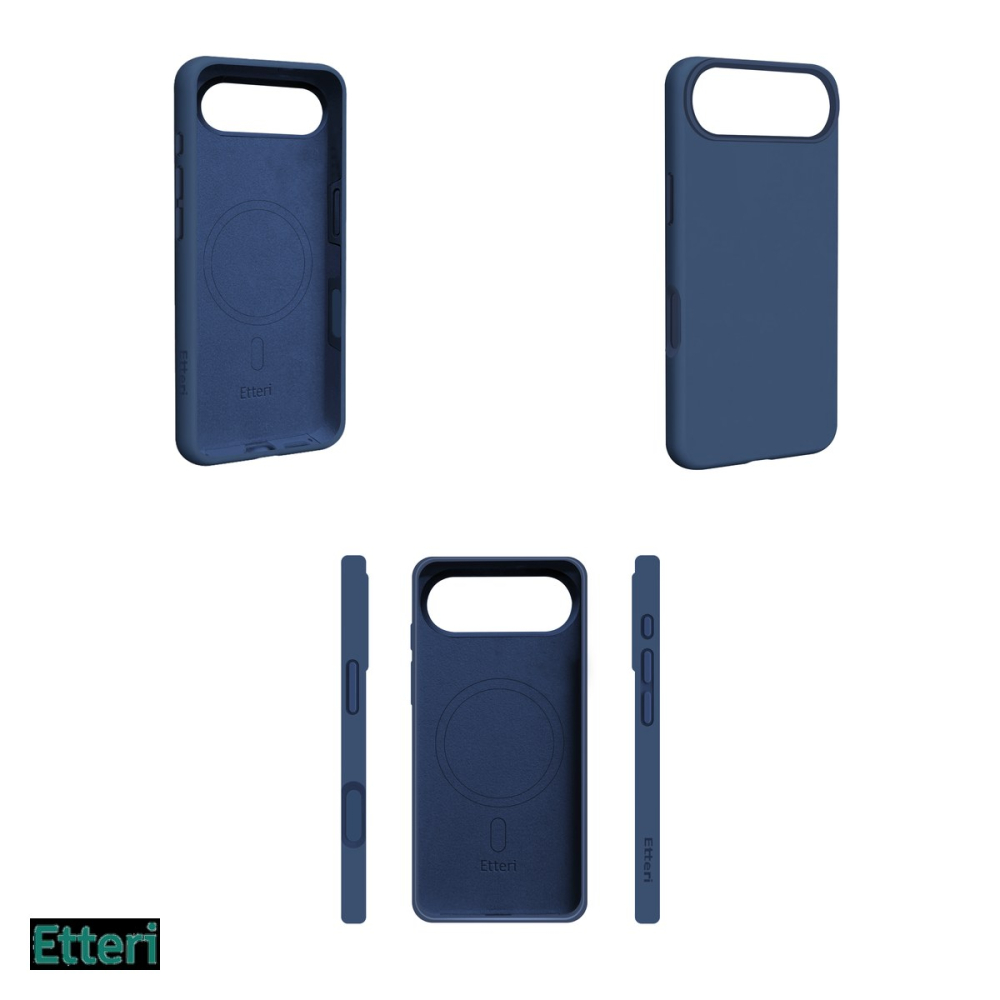 Husa Etteri Silicone Mag pentru Apple iPhone 17 Air, Carcasa magnetica, Albastru [4]