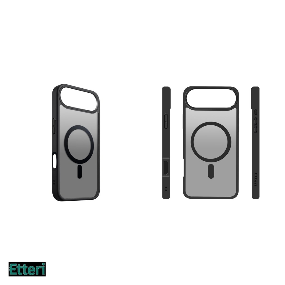 Husa Etteri Matt Mag pentru Apple iPhone 17 Air, Carcasa magnetica, Negru [4]