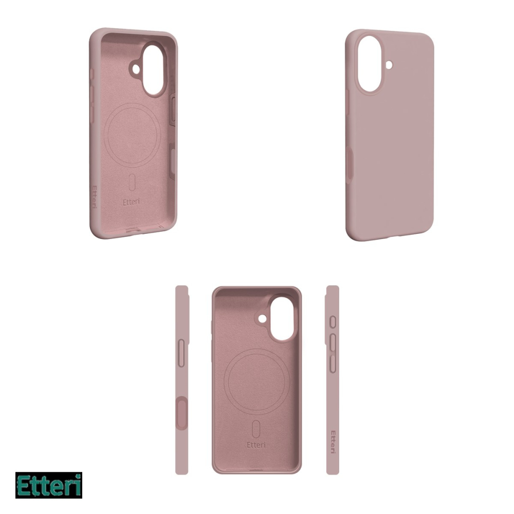 Husa Etteri Silicone Mag pentru Apple iPhone 17, Carcasa magnetica, Roz [4]
