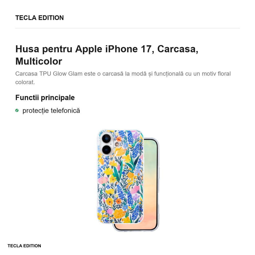 Husa Glow Glam rustic pentru Apple iPhone 17, Carcasa, Multicolor [2]