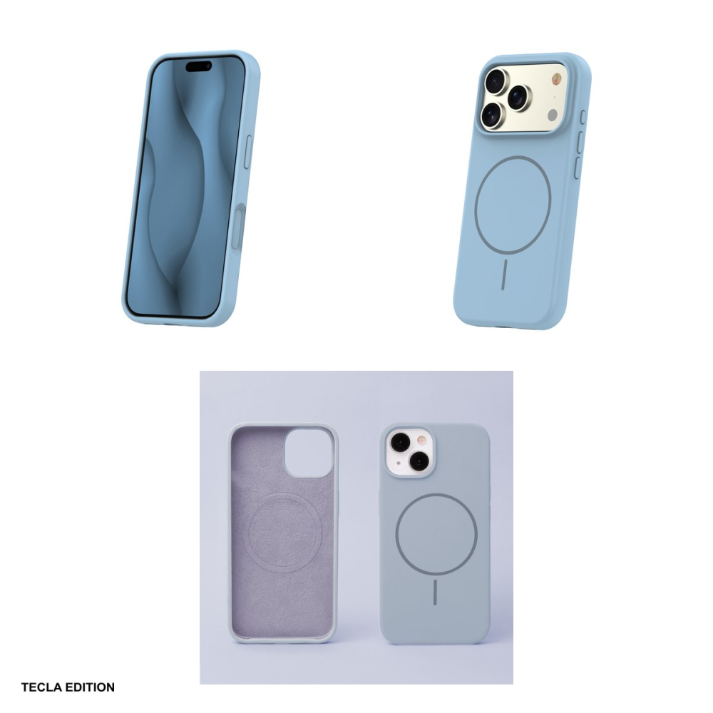 Husa Silicone Thin Mag pentru Apple iPhone 17 Pro, Carcasa magnetica, Albastru [4]