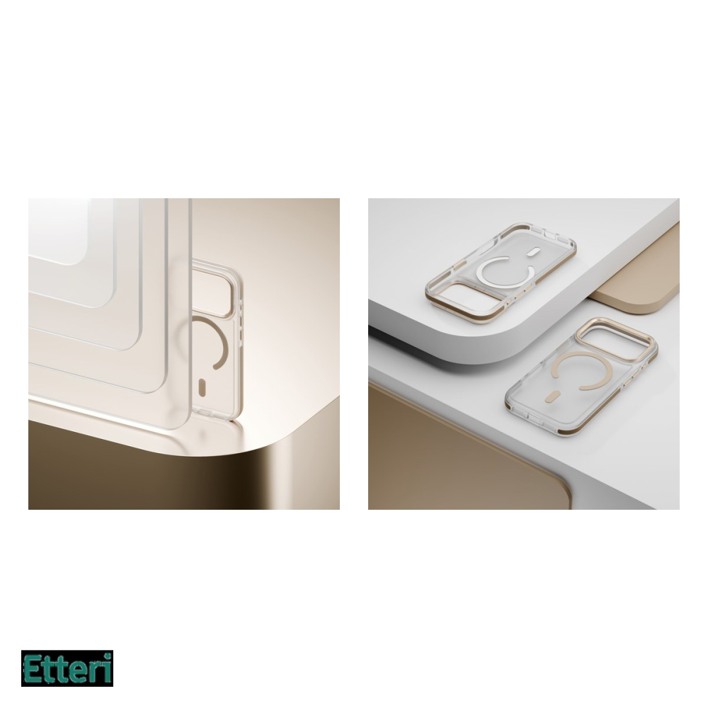 Husa Etteri Icy Mag pentru Apple iPhone 17 Pro, Carcasa magnetica, Auriu [5]