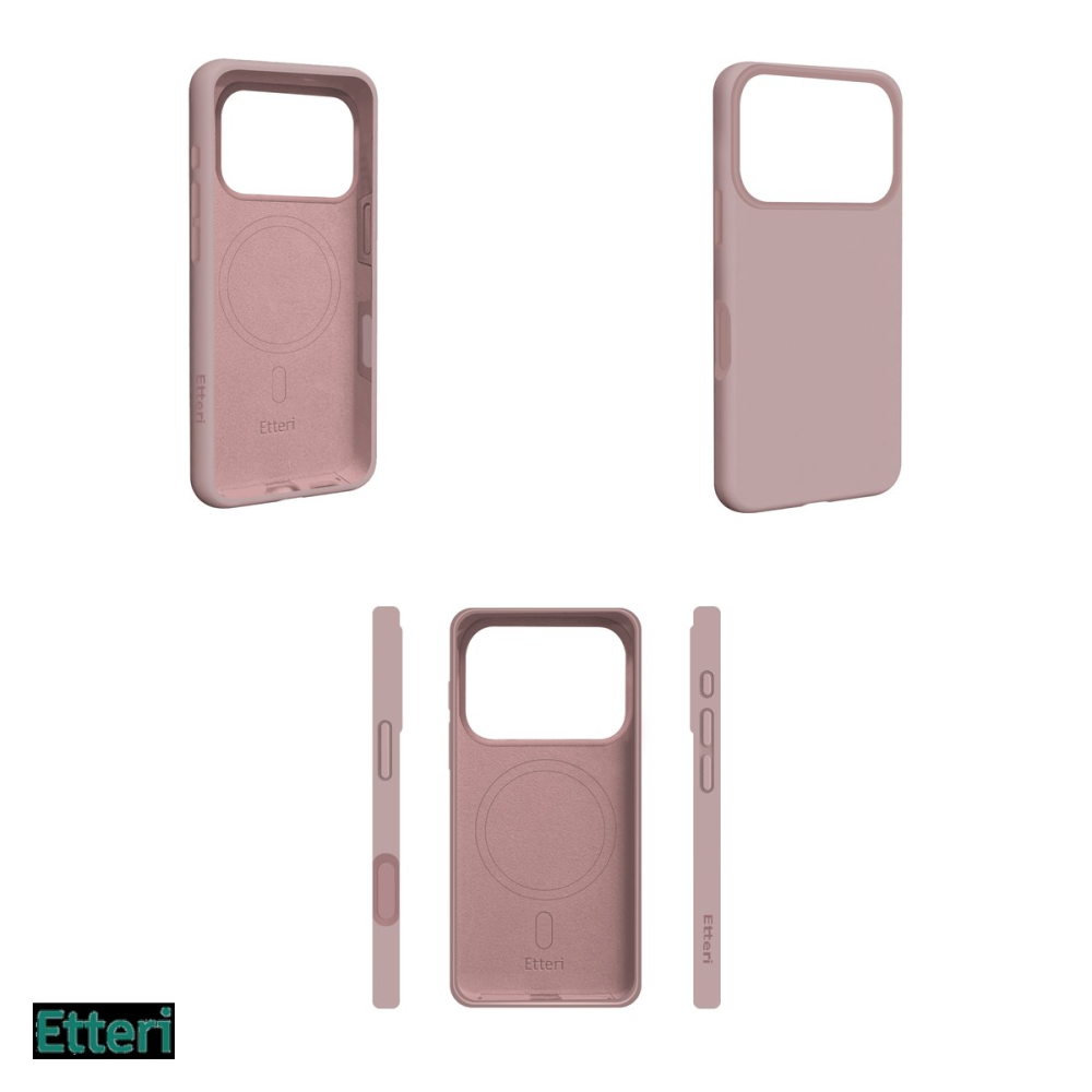 Husa Etteri Silicone Mag pentru Apple iPhone 17 Pro, Carcasa magnetica, Roz [4]
