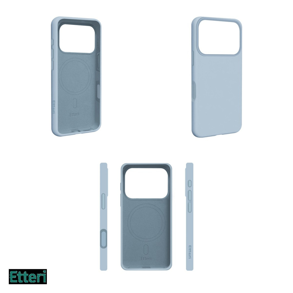 Husa Etteri Silicone Mag pentru Apple iPhone 17 Pro Max, Carcasa magnetica, Albastru [4]