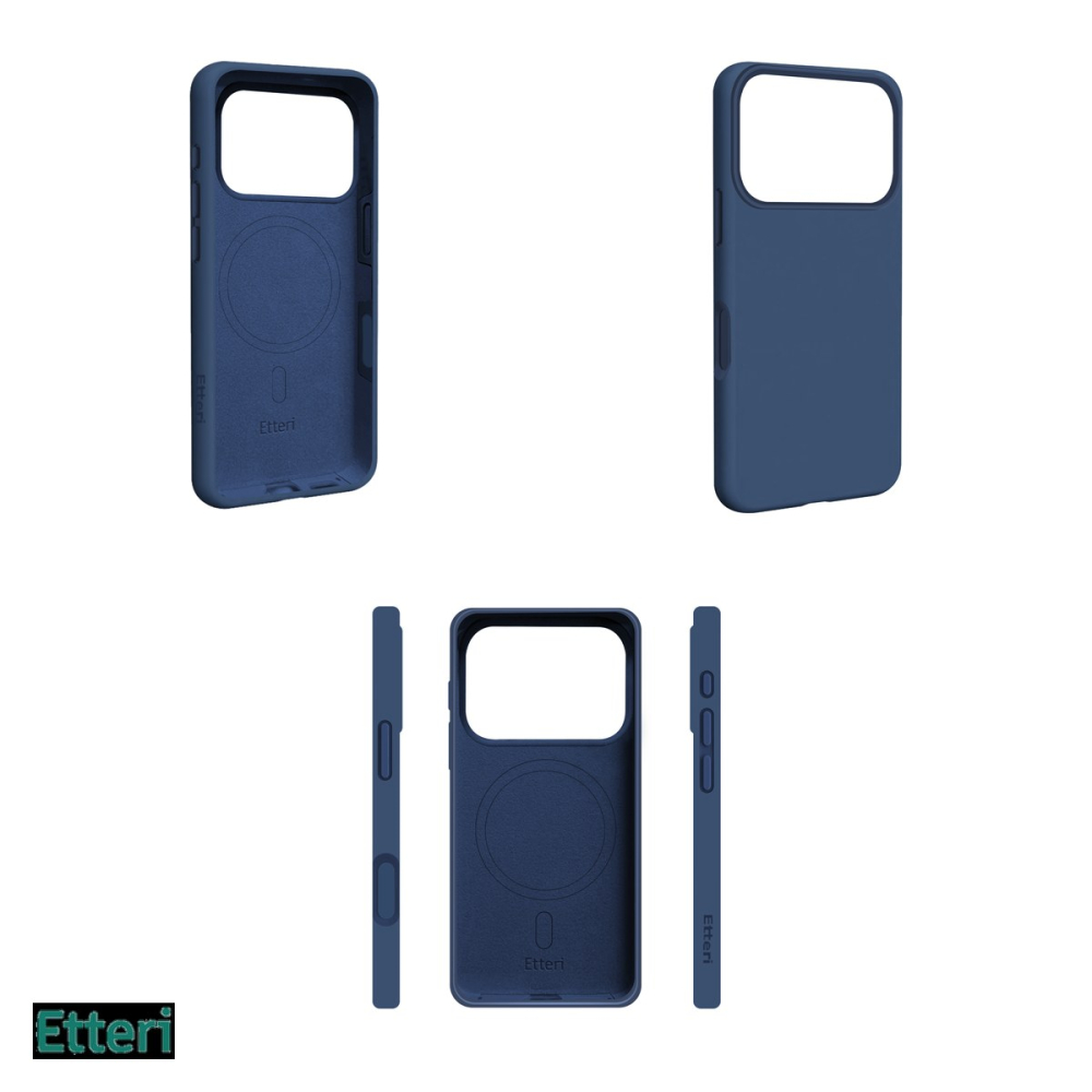 Husa Etteri Silicone Mag pentru Apple iPhone 17 Pro Max, Carcasa magnetica, Albastru [4]