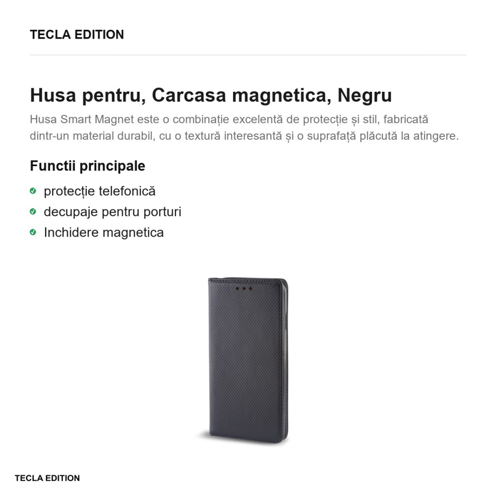 Husa pentru Samsung Galaxy A8 (2018) A530, Carcasa magnetica, Negru [2]