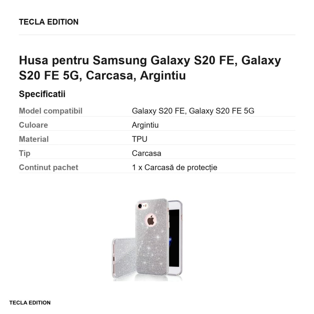 Husa pentru Samsung Galaxy S20 FE, Galaxy S20 FE 5G, Carcasa, Argintiu [3]