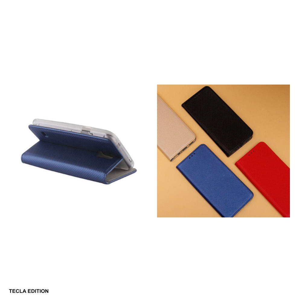 Husa Smart Magnet pentru Xiaomi Redmi Note 8 Pro, tip carte cu inchidere magnetica, Albastru [5]