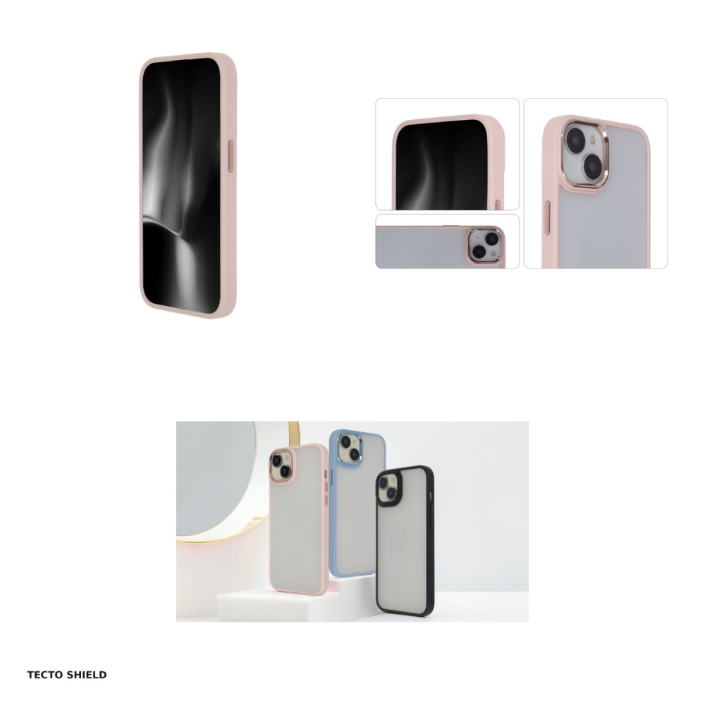 Husa Satin Elegant Matt pentru Apple iPhone 15 Plus, Carcasa, Roz [4]