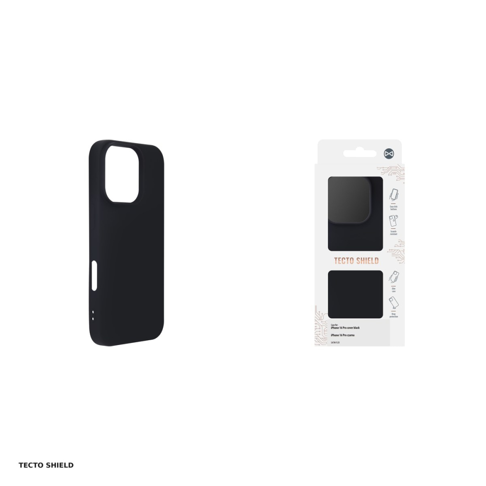 Husa Satin Flex pentru Apple iPhone 16 Pro, Carcasa, Negru [4]