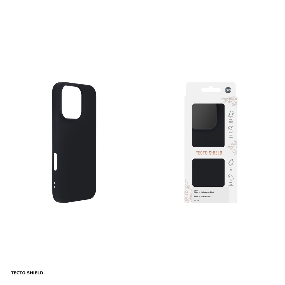 Husa Satin Flex pentru Apple iPhone 16 Pro Max, Carcasa, Negru [4]