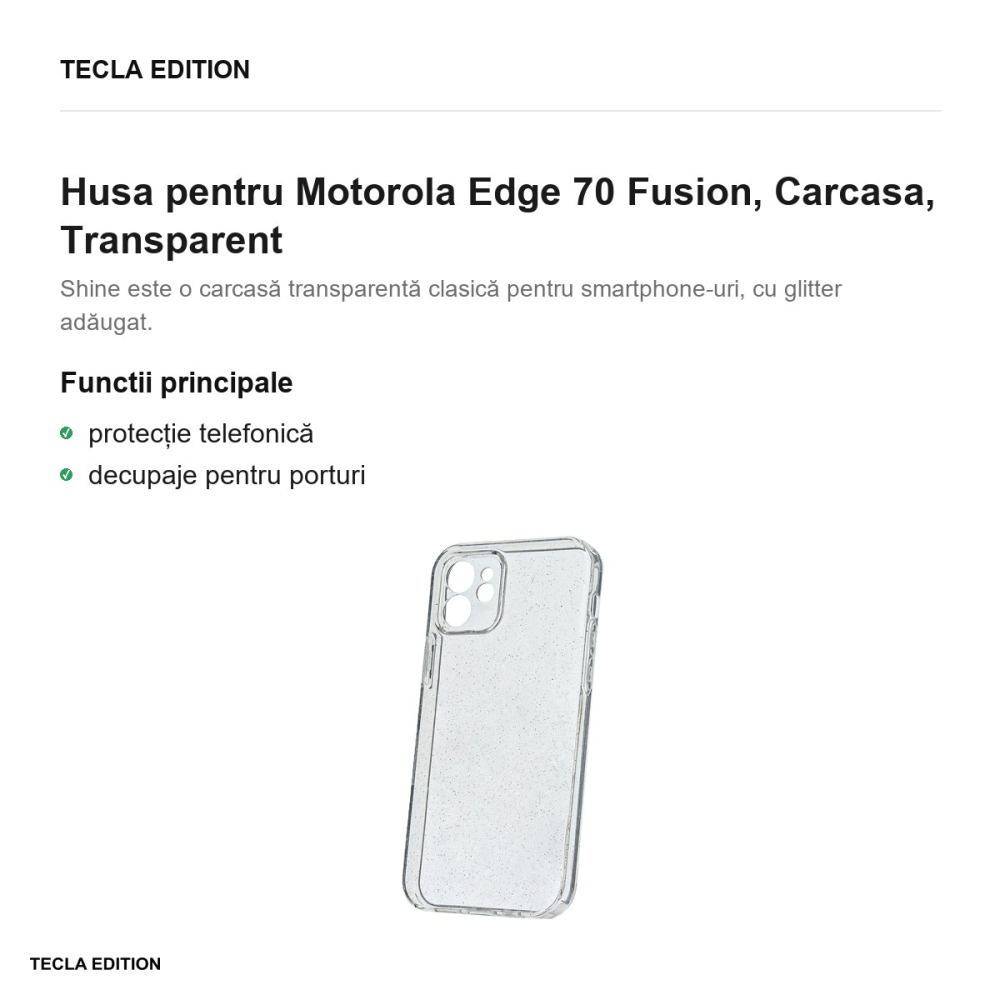 Husa Shine Fusion pentru Motorola Edge 70 Fusion, Carcasa, Transparent [2]