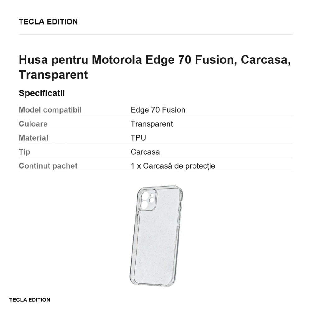 Husa Shine Fusion pentru Motorola Edge 70 Fusion, Carcasa, Transparent [3]