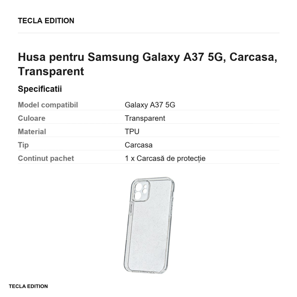 Husa Shine pentru Samsung Galaxy A37 5G, Carcasa, Transparent [3]