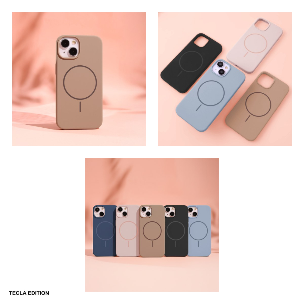 Husa Silicone Thin Mag pentru Apple iPhone 15 Pro, Carcasa magnetica, Maro [5]