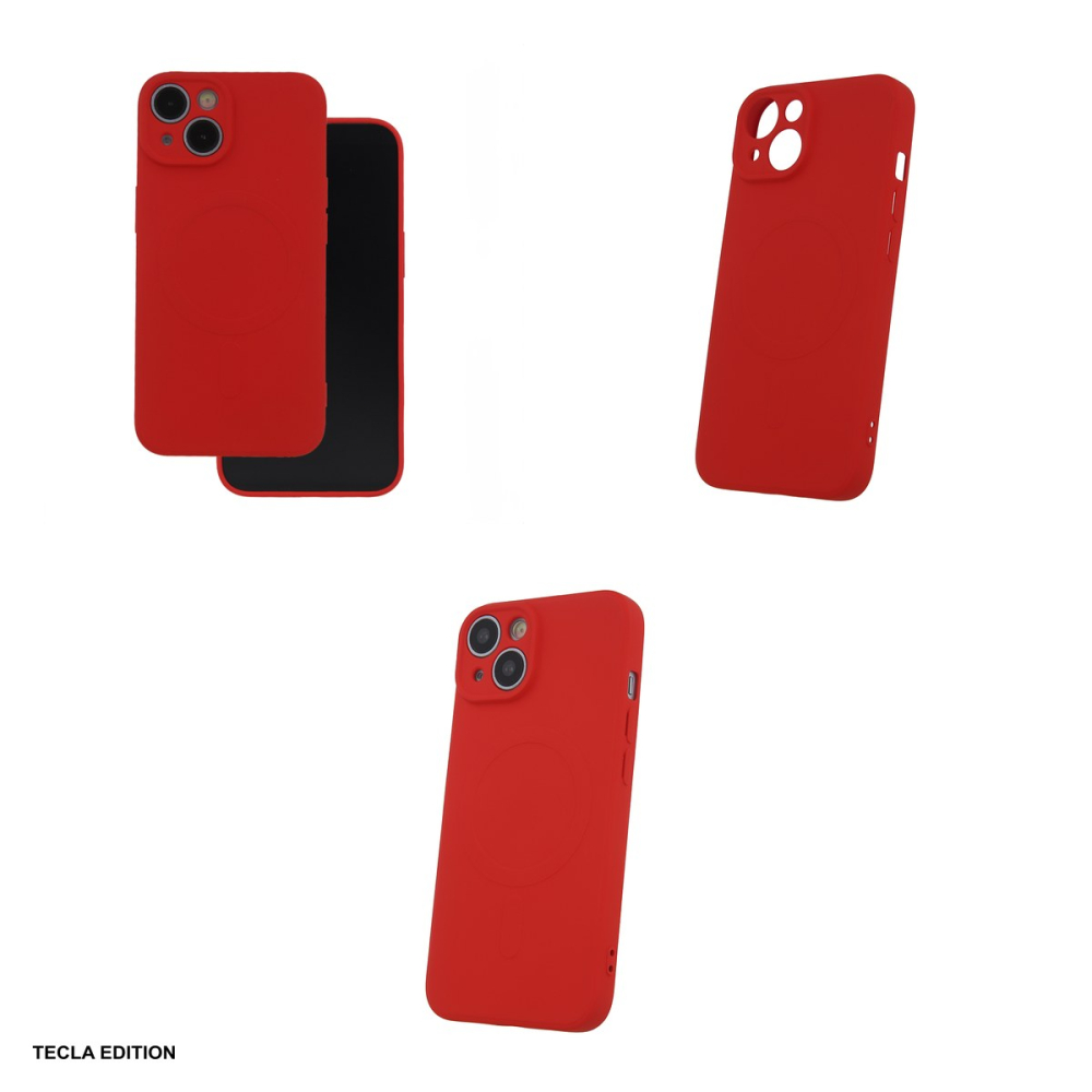 Husa Simple Color Mag pentru iPhone 16e, Carcasa magnetica, Rosu [4]