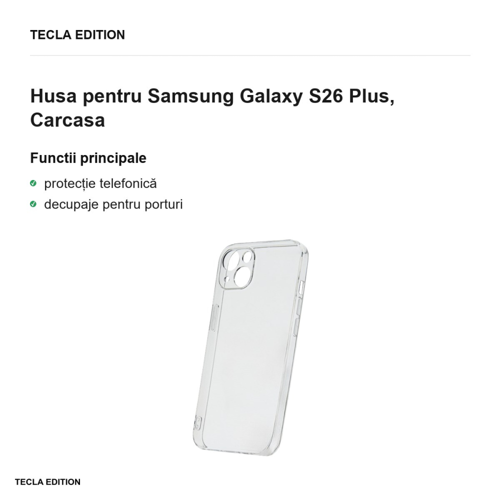 Husa Slim 2 mm Box pentru Samsung Galaxy S26 Plus, Carcasa, Transparent [2]