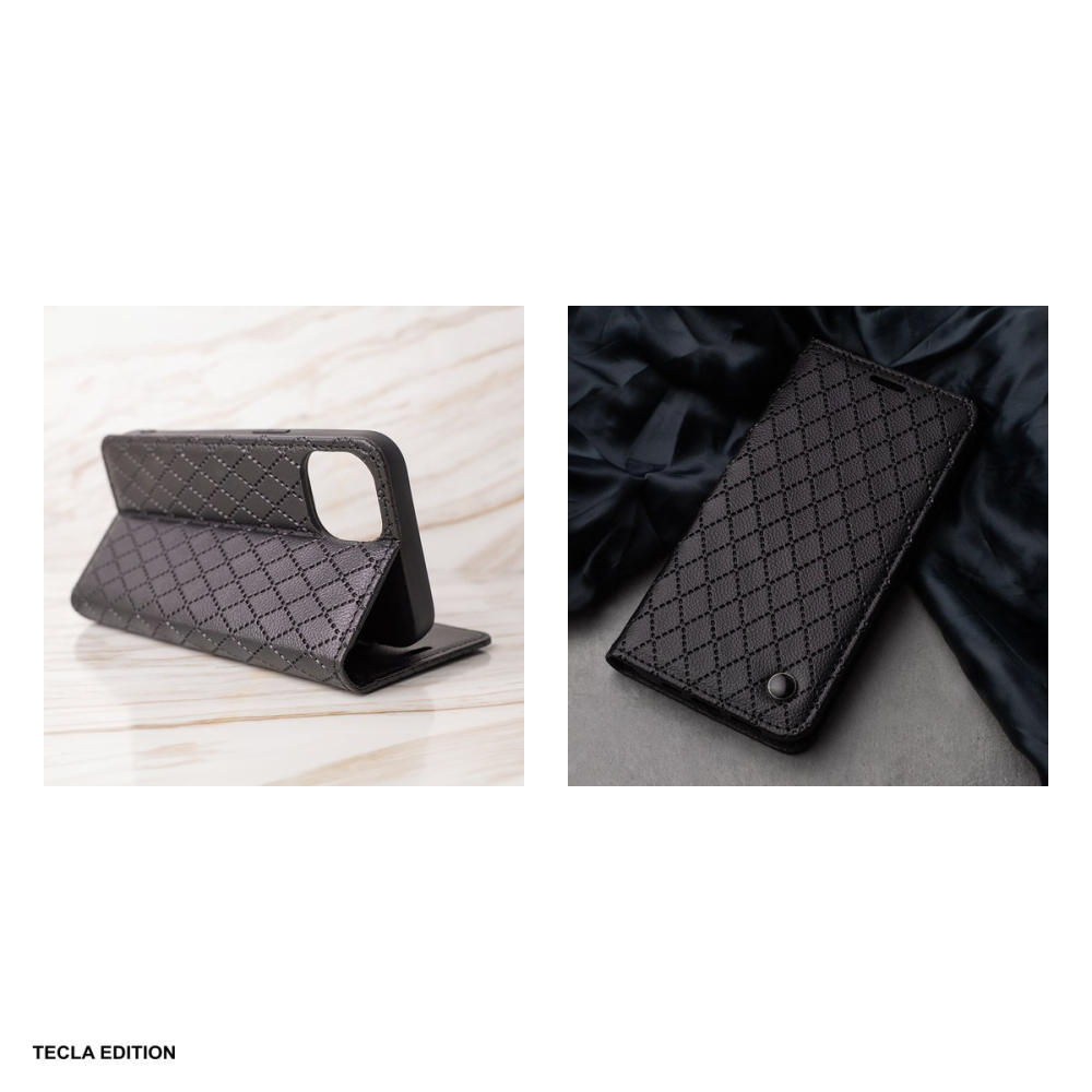 Husa Smart Caro pentru Samsung Galaxy A40, tip carte cu inchidere magnetica, Negru [5]