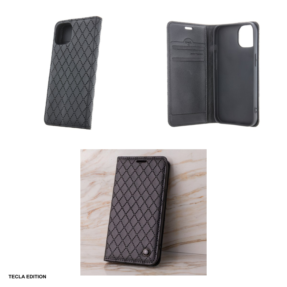 Husa Smart Caro pentru Xiaomi Redmi Note 11 4G, Redmi Note 11S 4G, tip carte cu inchidere magnetica, Negru [4]