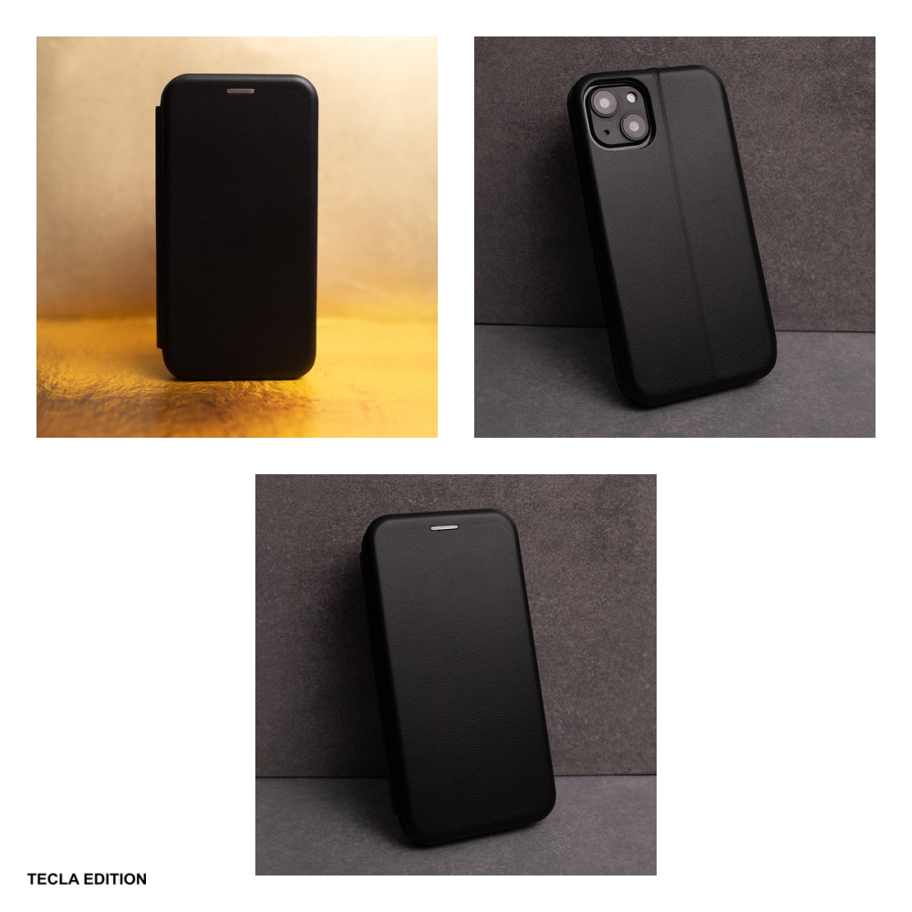 Husa Smart Diva pentru Samsung Galaxy A15 4G, Galaxy A15 5G, tip carte cu inchidere magnetica, Negru [6]