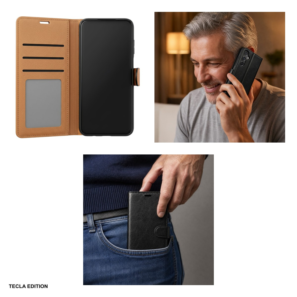 Husa Smart Luxe leather pentru Honor 400 Lite, tip carte cu inchidere magnetica, Negru [7]