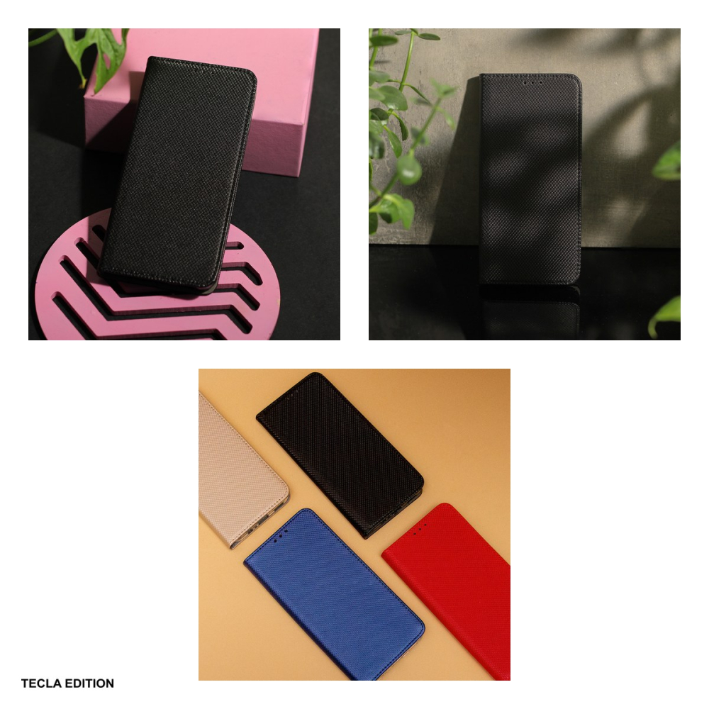 Husa Smart Magnet pentru Xiaomi Redmi 12 4G, tip carte cu inchidere magnetica, Negru [6]