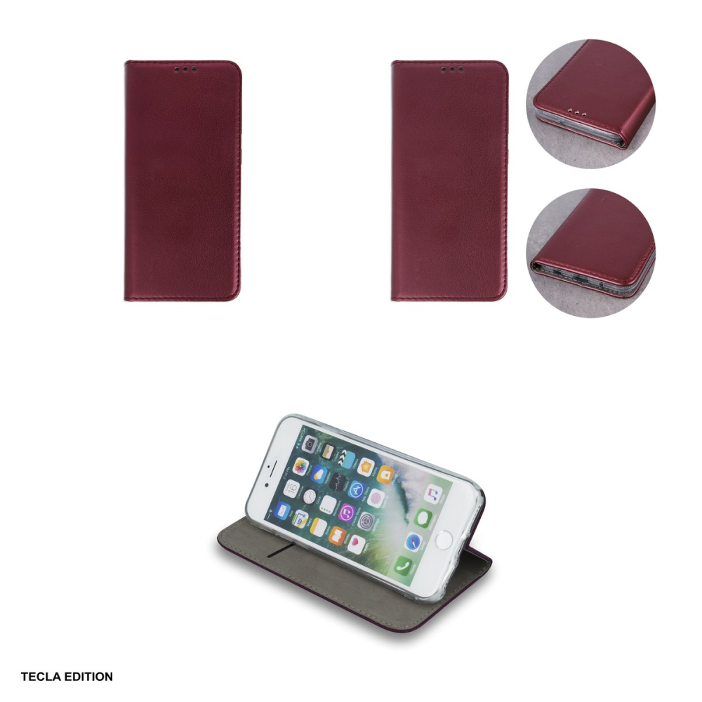 Husa Smart Magnetic pentru Honor 400, tip carte cu inchidere magnetica, Visiniu [4]
