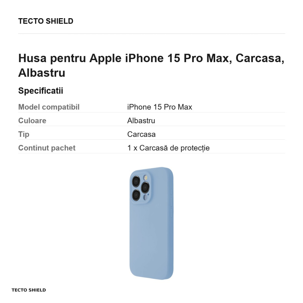 Husa Soft Touch Mag pastel pentru Apple iPhone 15 Pro Max, Carcasa, Albastru [3]
