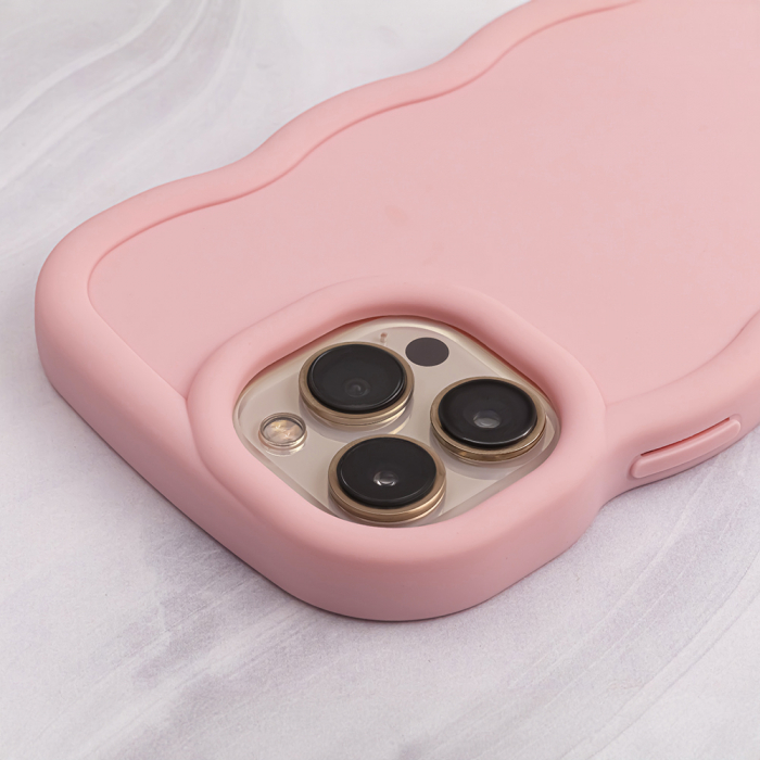 Husa spate Candy pentru protectie Samsung Galaxy A25 5G, din TPU mat cu margini ondulate, roz [2]