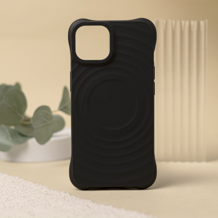 Husa spate Circle Mag pentru protectie iPhone 13 Pro Max, din TPU, compatibilitate cu tehnologia MagSafe, neagra [4]