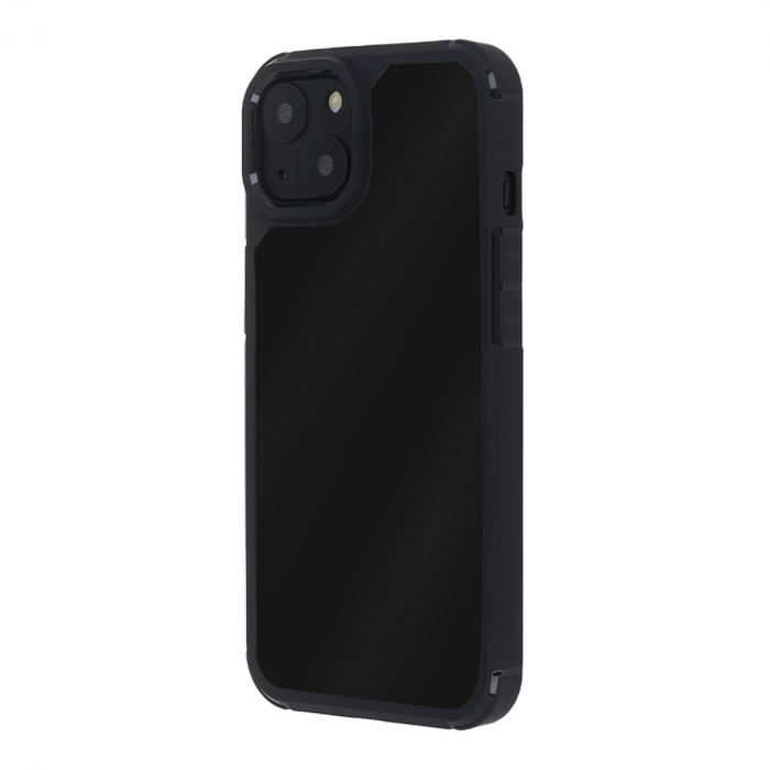 Husa spate Color Shock pentru protectie iPhone 15 Pro Max, compatibila MagSafe, cu rama neagra [2]
