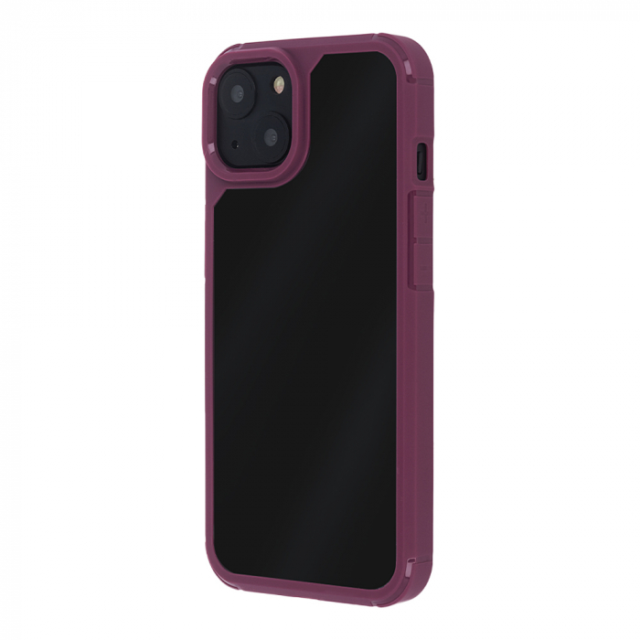 Husa spate Color Shock pentru protectie Samsung Galaxy A15 4G / A15 5G, cu rama visinie [2]