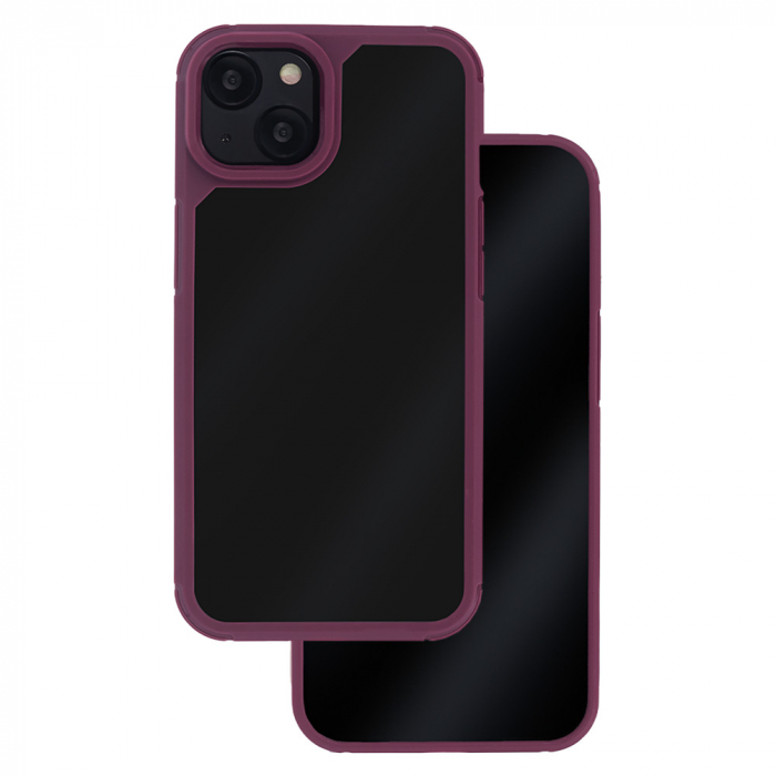 Husa spate Color Shock pentru protectie Samsung Galaxy A25 5G, cu rama visinie [5]