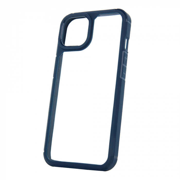 Husa spate Color Shock pentru protectie Samsung Galaxy S24, cu rama albastra [1]